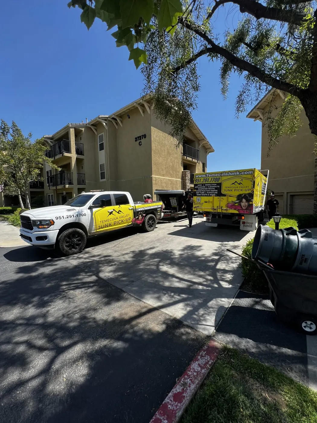 Company truck at an apartment community