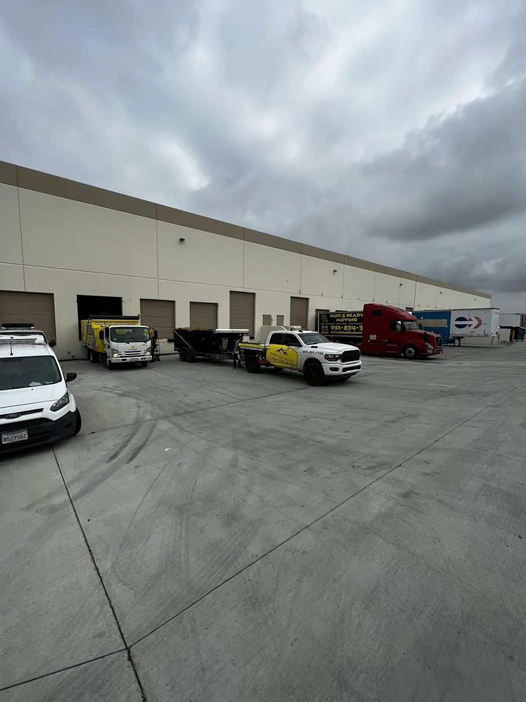 Industrial park with loading docks